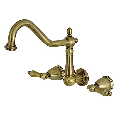 KINGSTON BRASS Keran Bak Mandi Dinding Heritage KS1020A...