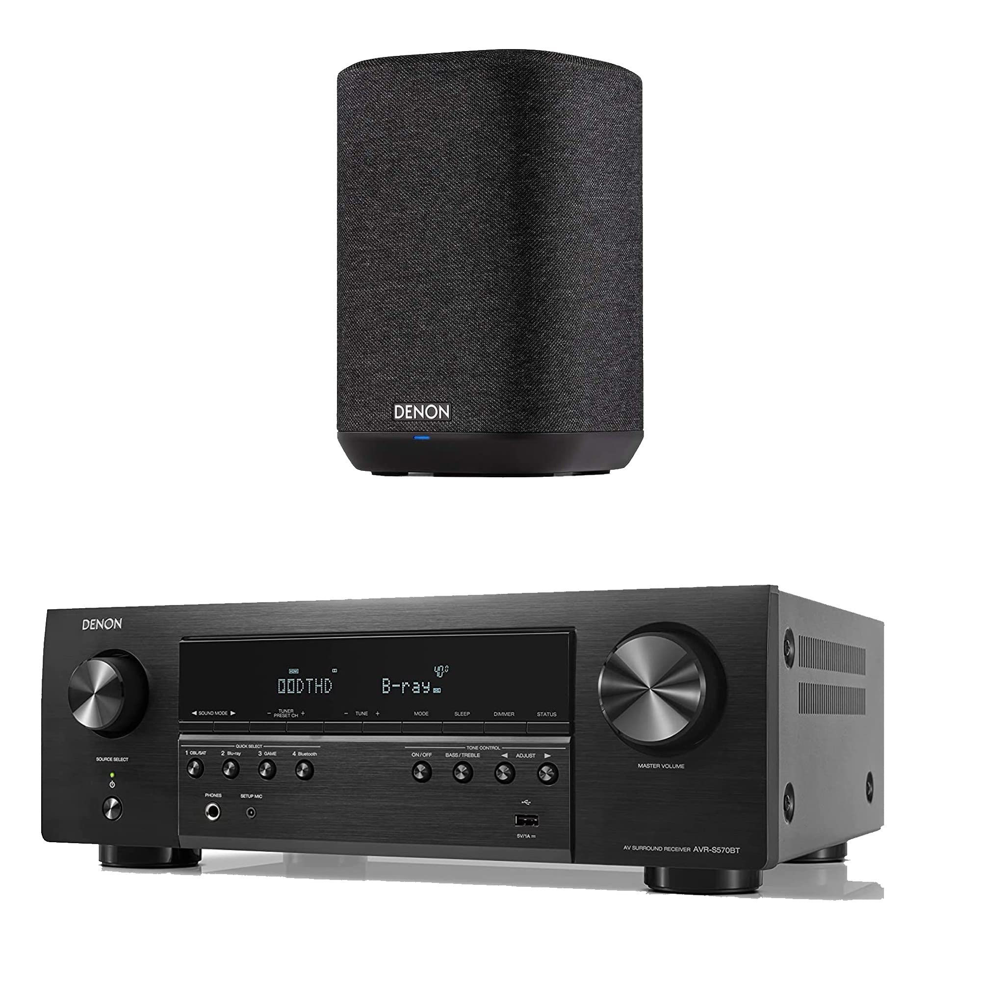 Denon Penerima AV 5.2 Saluran AVR-S570BT - Audio & Vide...