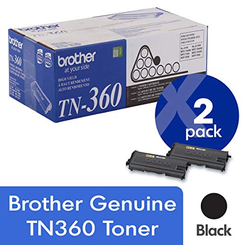 Brother Kartrid Toner Hitam Hasil Tinggi TN360 Asli 2-P...