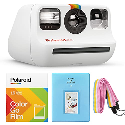 Polaroid Kamera Mini Instan GO Putih + Film Berwarna GO...