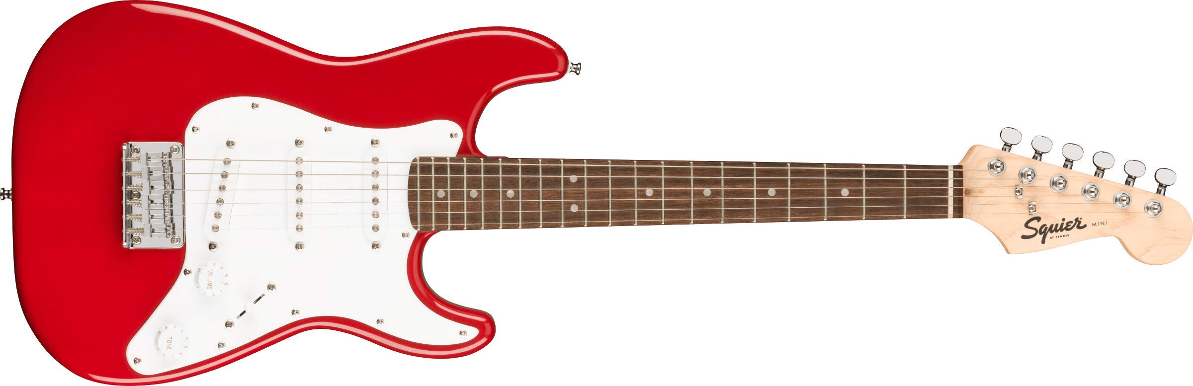 Squier Gitar Listrik Mini Strat- Dakota Red dengan Fing...