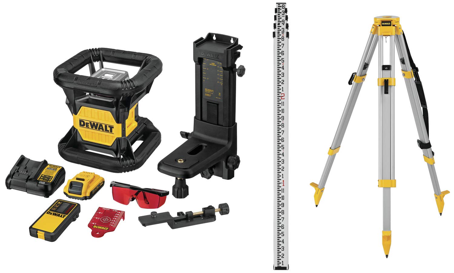 DEWALT DW079LRK KIT LENGKAP LASER ROTARY MERAH 20V