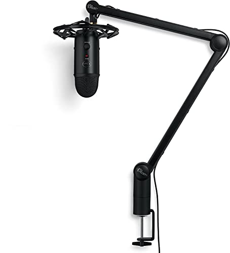 Logitech for Creators Yeticaster Professional Broadcast Bundle with Yeti USB Microphone, Radius III Shockmount, and Compass Boom for PC, Podcast, Gaming, Streaming, Studio, Computer Mic