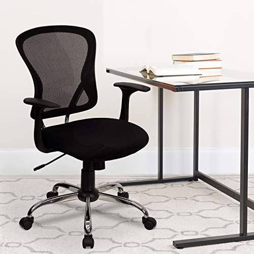 Flash Furniture Kursi Kantor Putar Jaring Burgun...