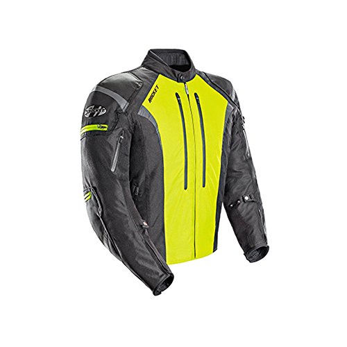 Joe Rocket Jaket Tekstil Pria Atomic 5.0 Hitam/Kuning Hi-Viz - 2X-Besar