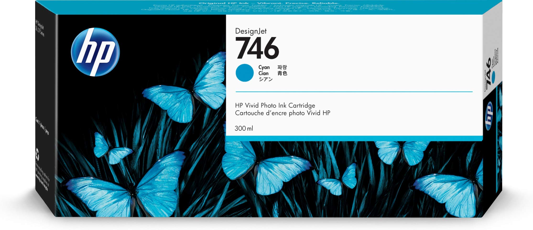 HP Kartrid Tinta Asli 746 Cyan 300 ml (P2V80A) untuk Pr...