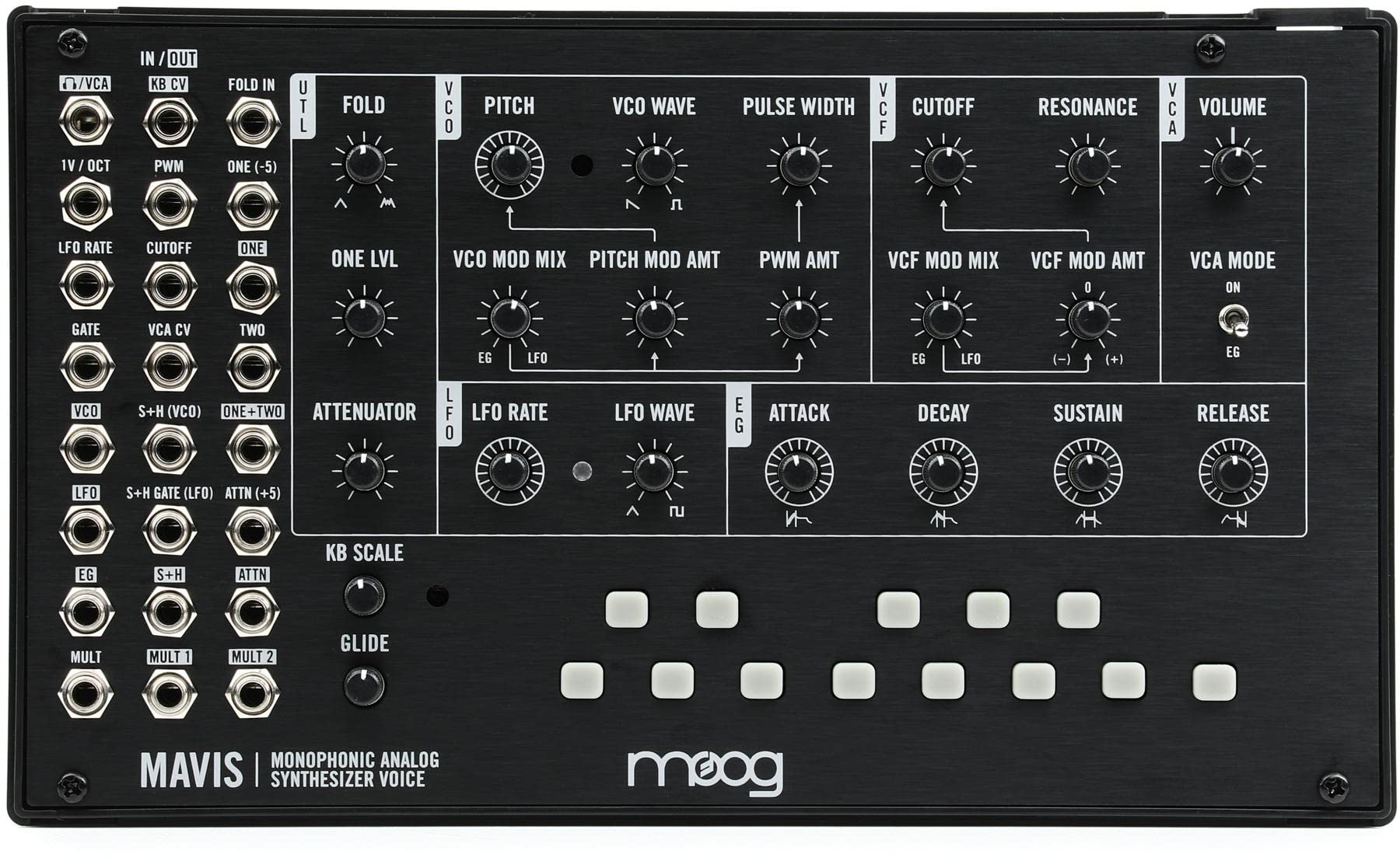 Moog Kit Synthesizer Analog Semi-modular Mavis dan Modu...