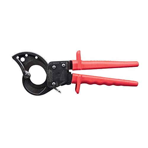 Klein Tools Tools 63060 Cable Cutters, Ratcheting Heavy Duty Cutters for Up to 750 MCM, Great for Cable Preparation