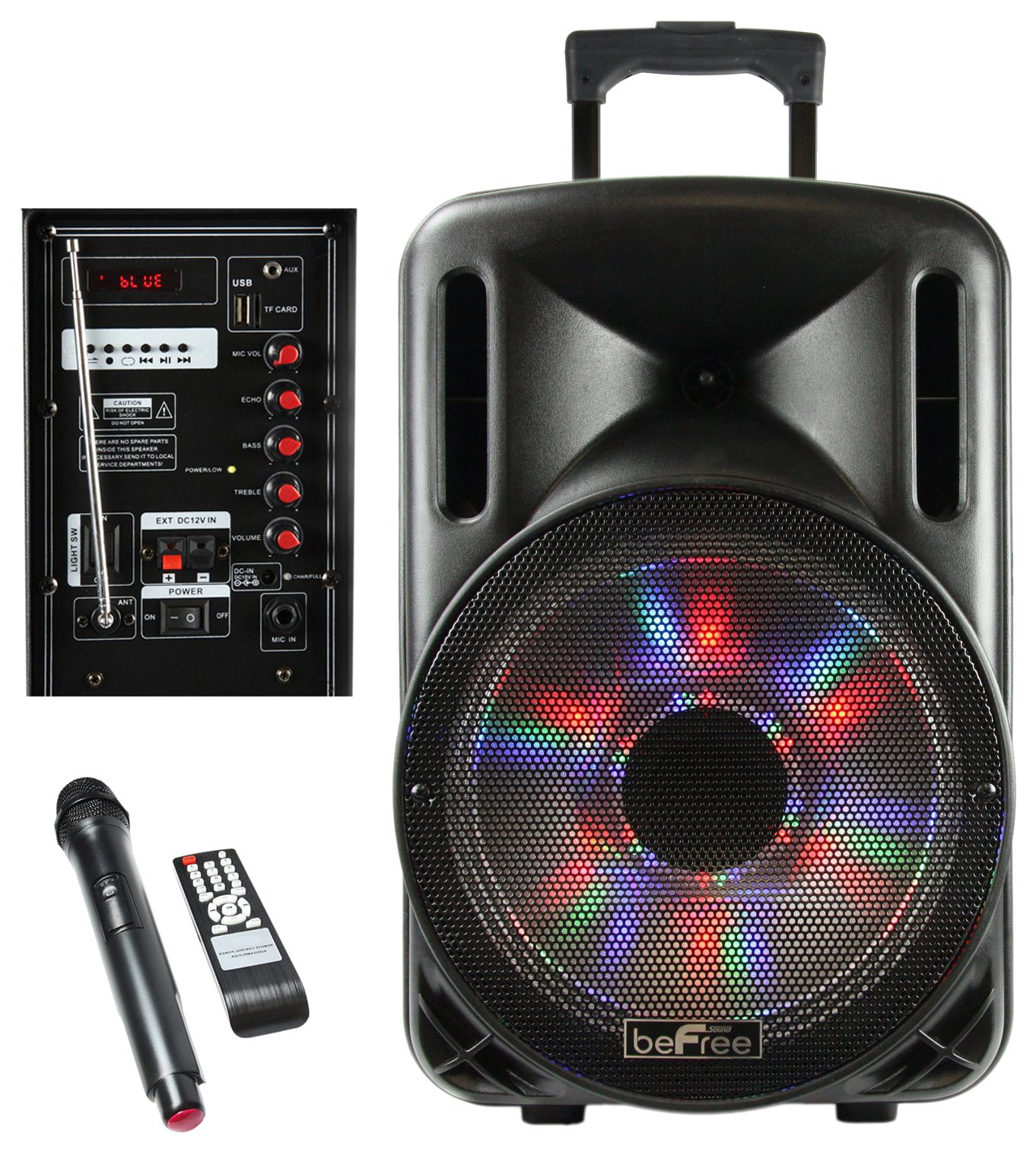 beFree Sound Subwoofer PA Bertenaga Bluetooth dengan La...