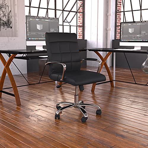 Flash Furniture Kursi Kantor Eksekutif Putar Vinyl Hita...