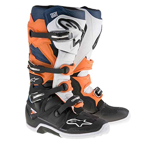 Alpinestars Sepatu Motocross Pria Tech 7 - Oranye/Biru ...