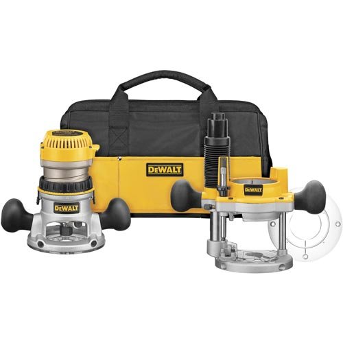 DEWALT Kit Kombo Router Basis Tetap/Plunge EVS 2...