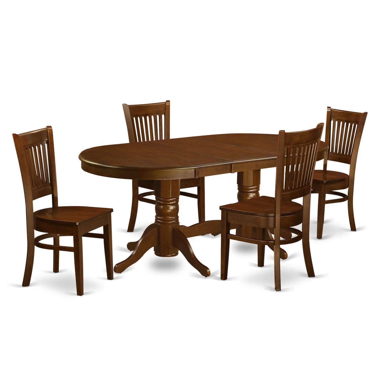 East West Furniture Set Meja Makan Modern Termasuk Meja...