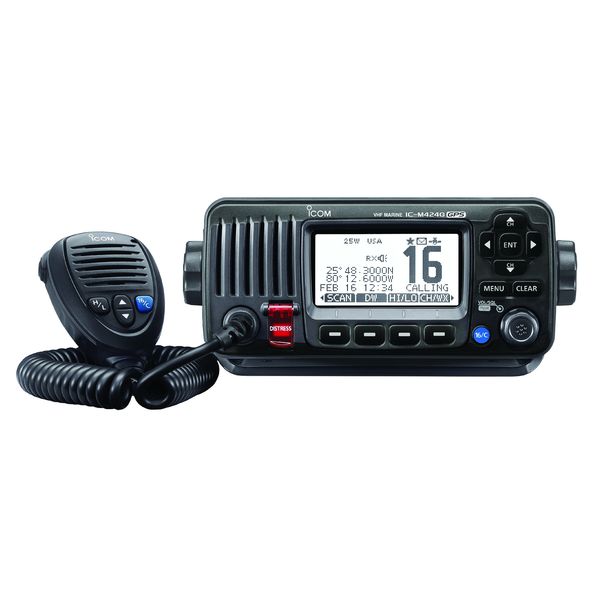 ICOM Radio VHF M424G 21 dengan Pemasangan Tetap dan GPS...