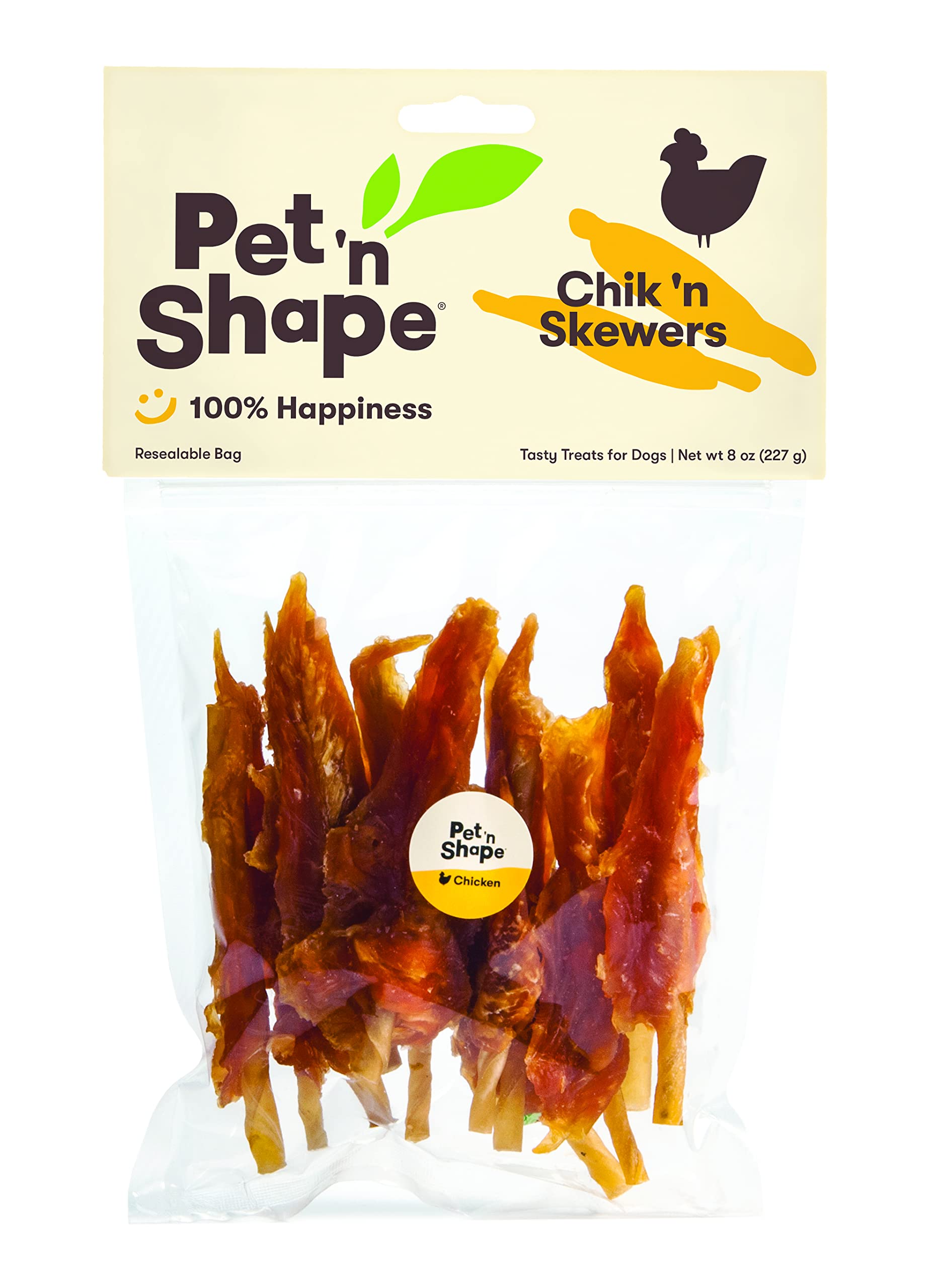 Pet 'N Shape Chik 'n Skewers  Camilan Kunyah Kulit Men...