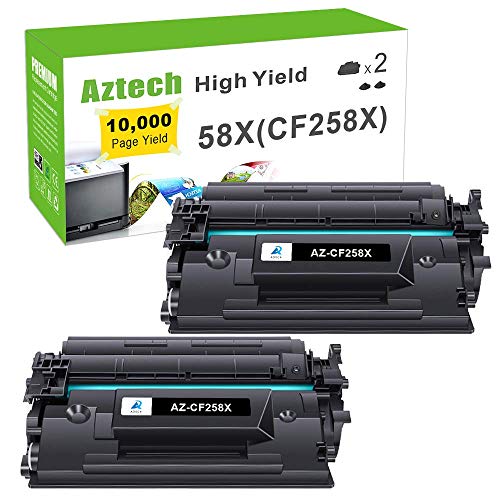 Aztech Compatible Toner Cartridge Replacement for HP 58X CF258X 58A CF258A for HP Pro M404n M404dn M404dw MFP M428fdw M428dw M428fdn High Yield Printer Toner (Black 2-Pack)