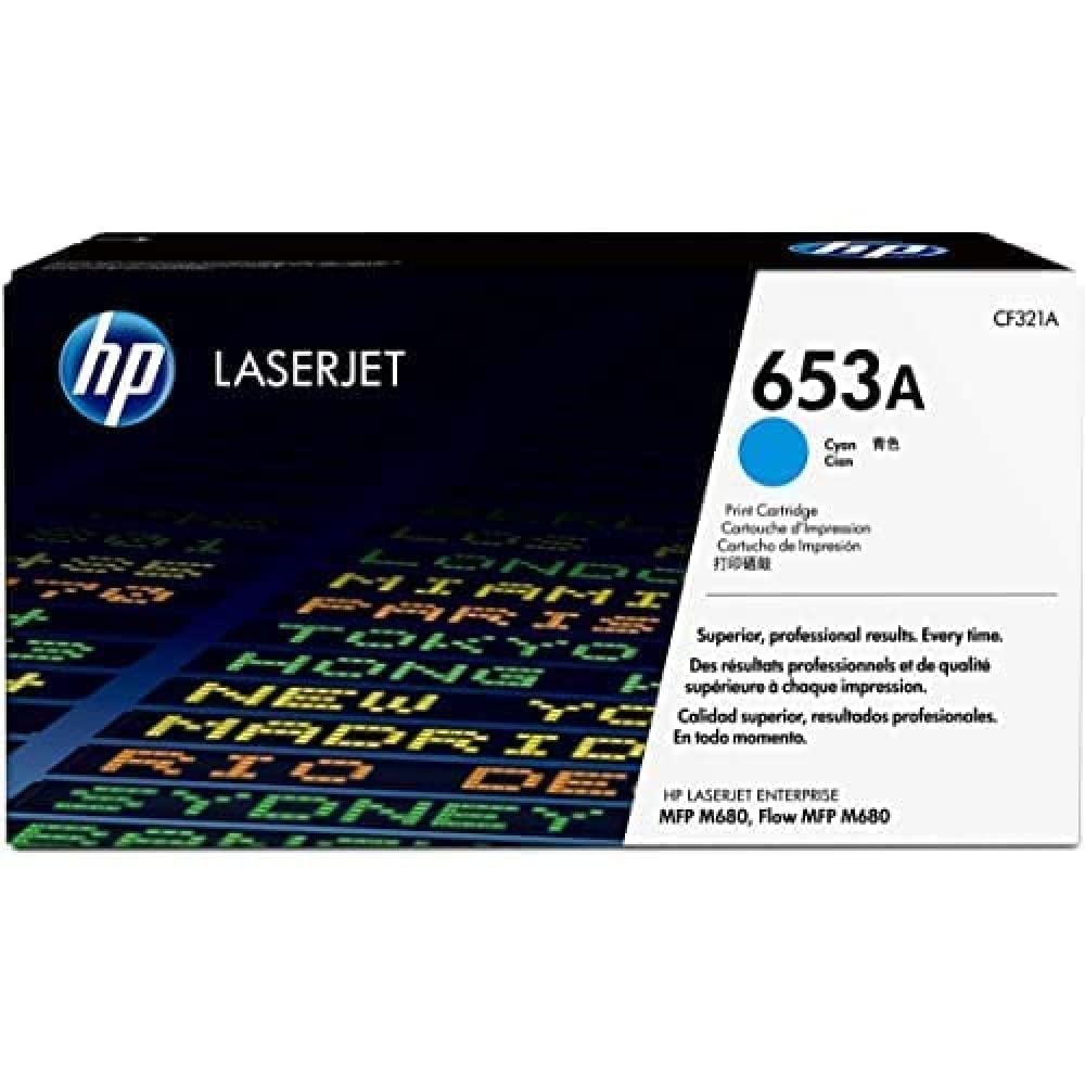 HP Kartrid Toner Cyan Asli 653A | Cocok dengan Color La...