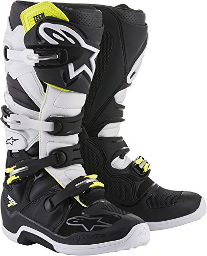 Alpinestars Men's Tech 7 Motocross Boot, Black/White, 16