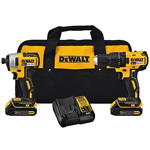 DEWALT Kit Kombo Bor Tanpa Sikat dan Dampak Kompak DCK2...