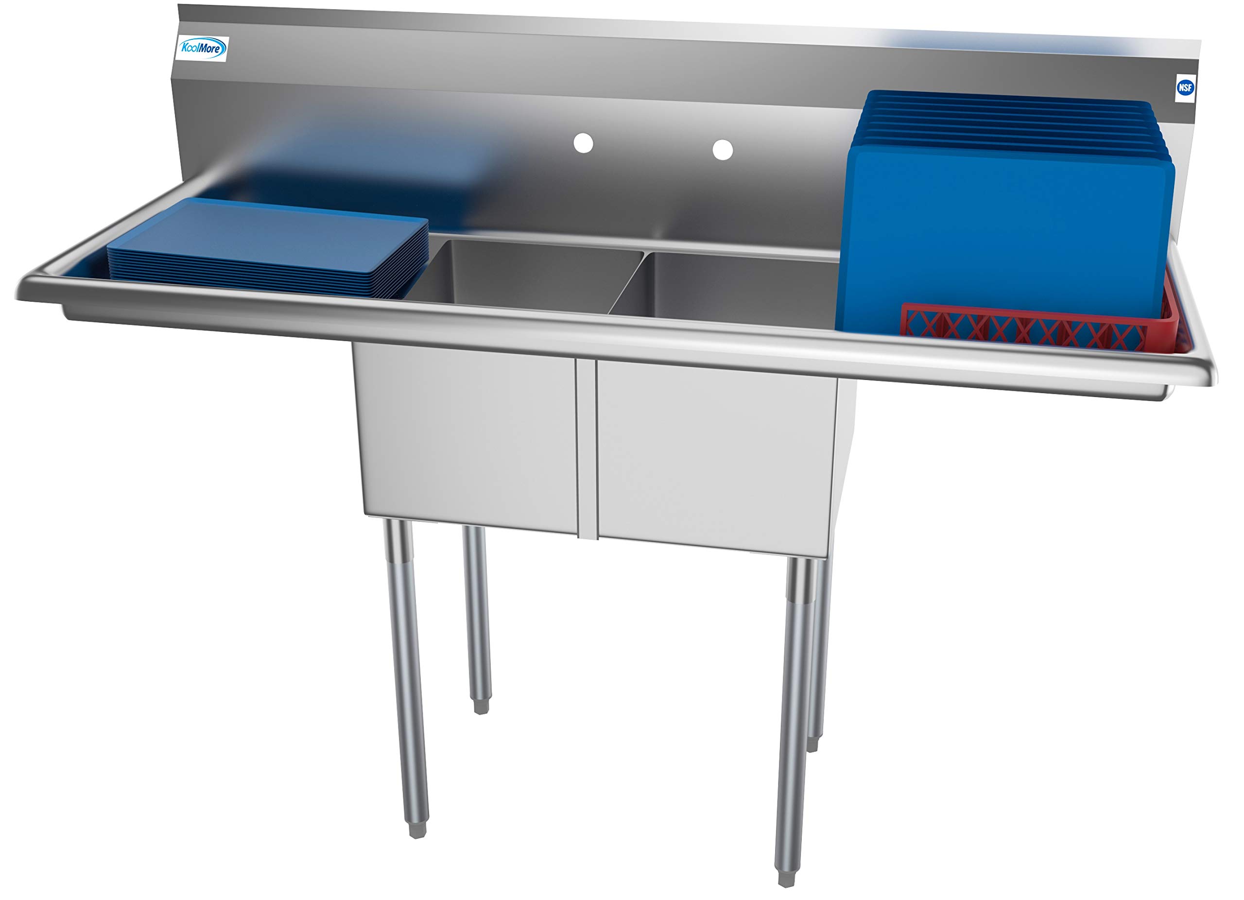 KoolMore Wastafel Dapur Komersial NSF Stainless Steel 2...