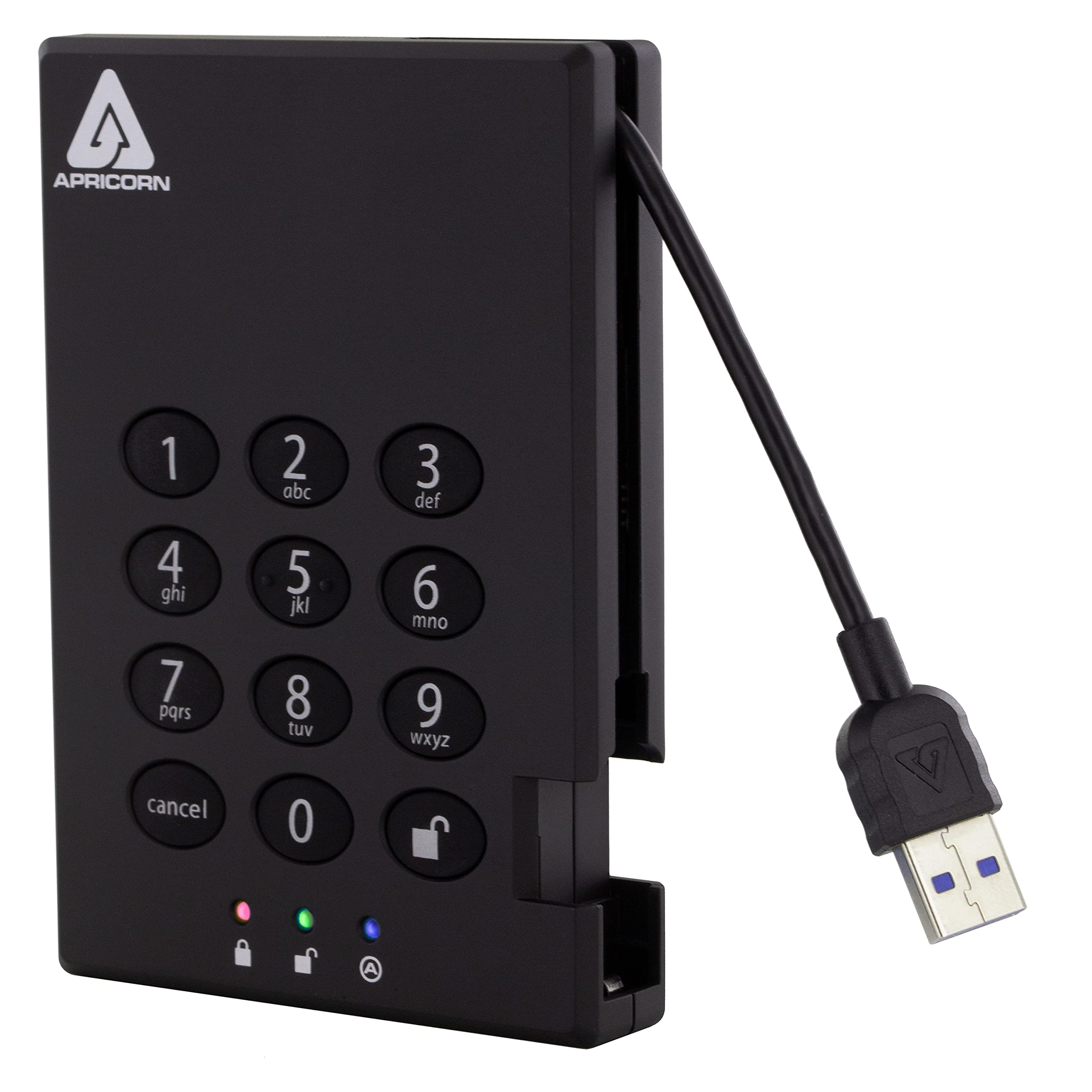 Apricorn Aegis Padlock USB 3.0 Hard Drive Eksternal Por...