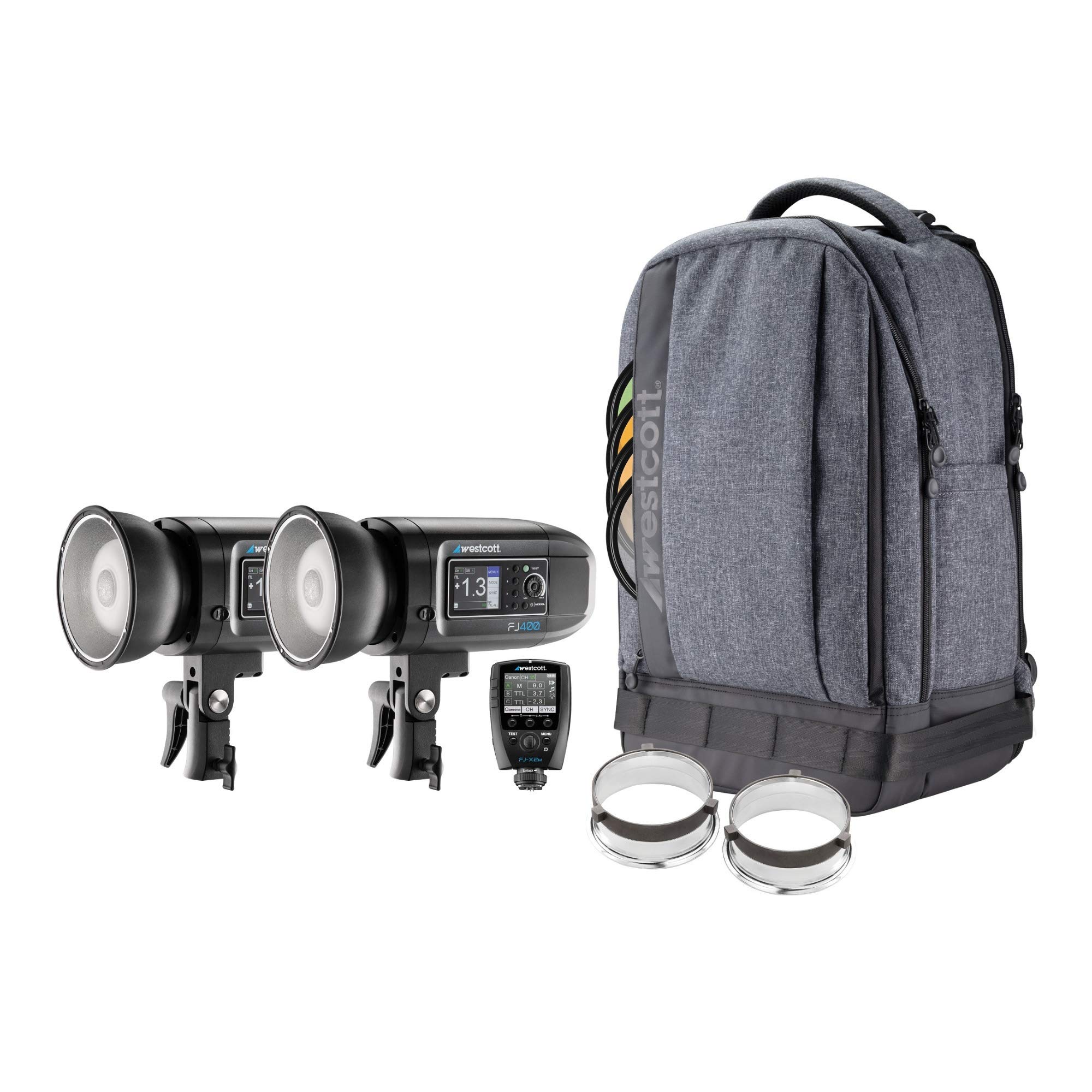 Westcott Kit Ransel Strobe 2-Lampu FJ400 400Ws dengan P...