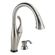 Delta Faucet Keran Dapur Tarik Pegangan Tunggal dengan ...