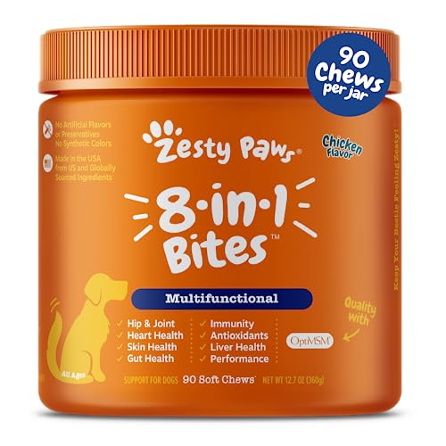 Zesty Paws Suplemen Multifungsi untuk Anjing - Glukosam...