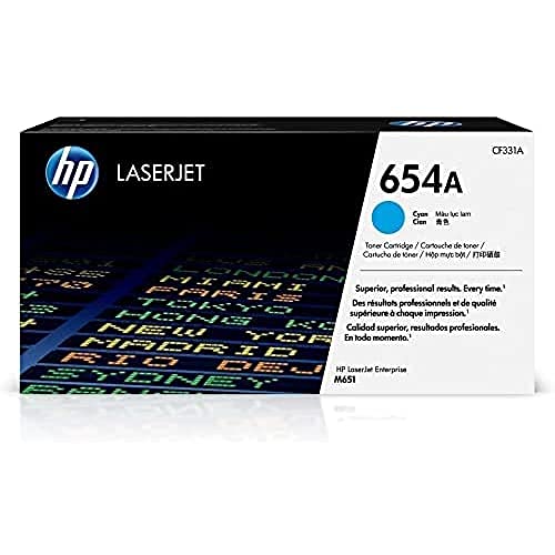 HP Kartrid Toner Cyan Asli 654A | Cocok dengan Seri Col...