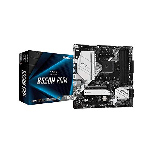 ASRock Motherboard B550M PRO4 Mendukung Prosesor AMD AM...