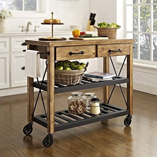 Crosley Furniture Keranjang Dapur Industri Roots Rack -...