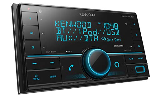 KENWOOD DPX304MBT Double DIN in-Dash Digital Media Receiver with Bluetooth (Does not Play CDs) | Mechless Car Stereo Receiver | Amazon Alexa Ready - Black