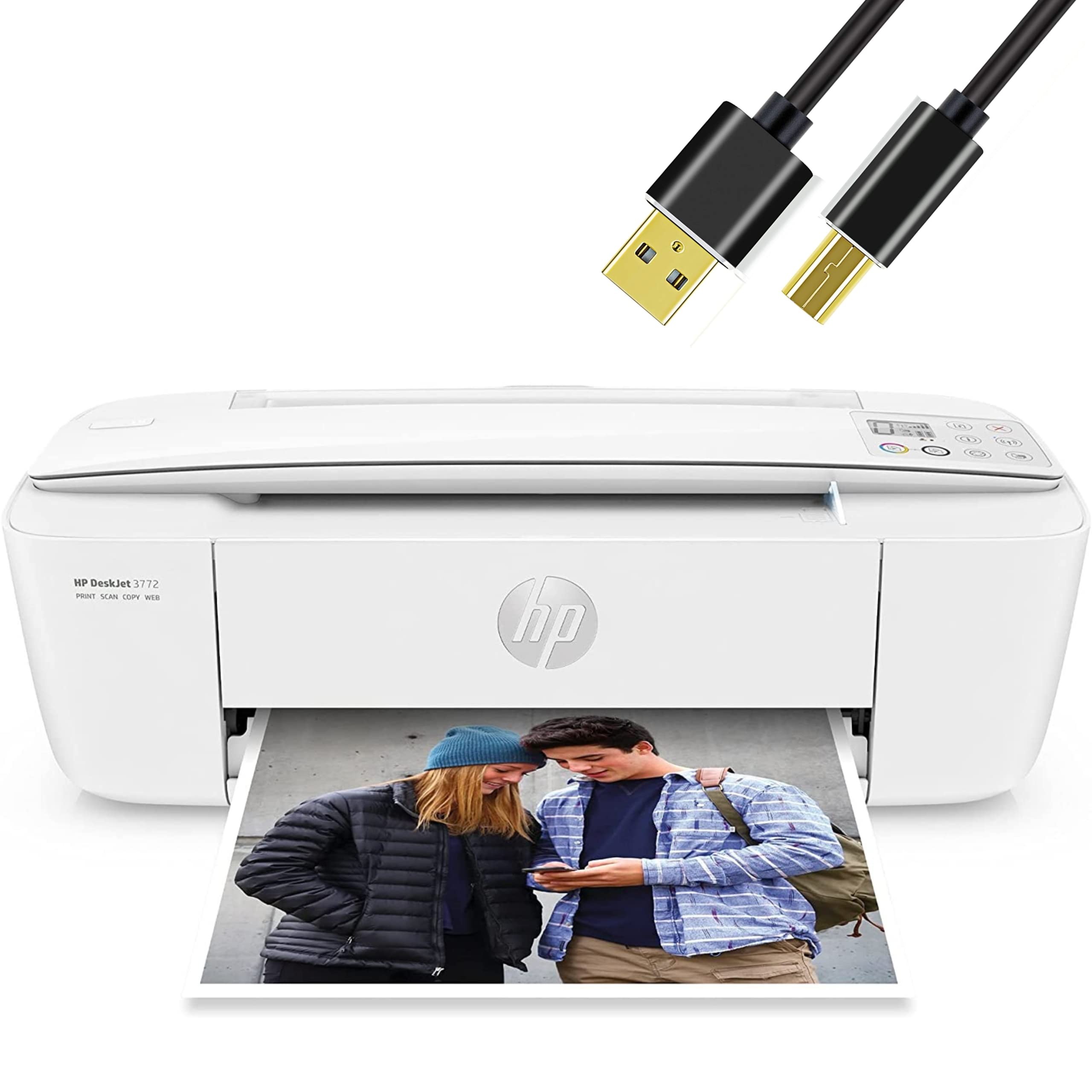 HP Printer Inkjet Warna Nirkabel H-P DeskJet All-in-One...