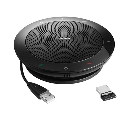 Jabra Speaker Nirkabel Bluetooth/USB Speak 510+ UC untuk Softphone dan Ponsel