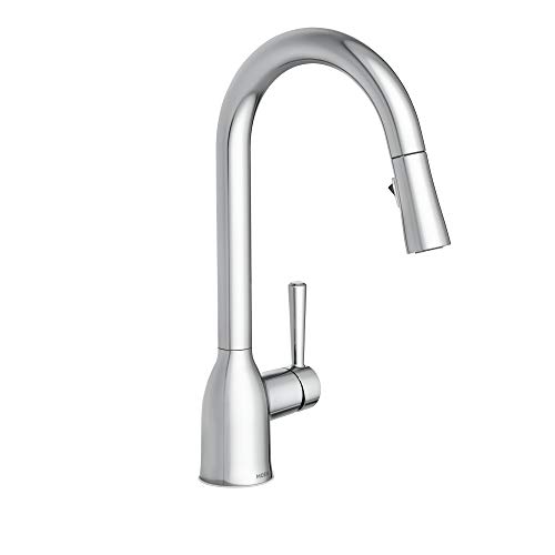 Moen 87233BRB Adler Keran Dapur Tarik Lengkung Tinggi S...