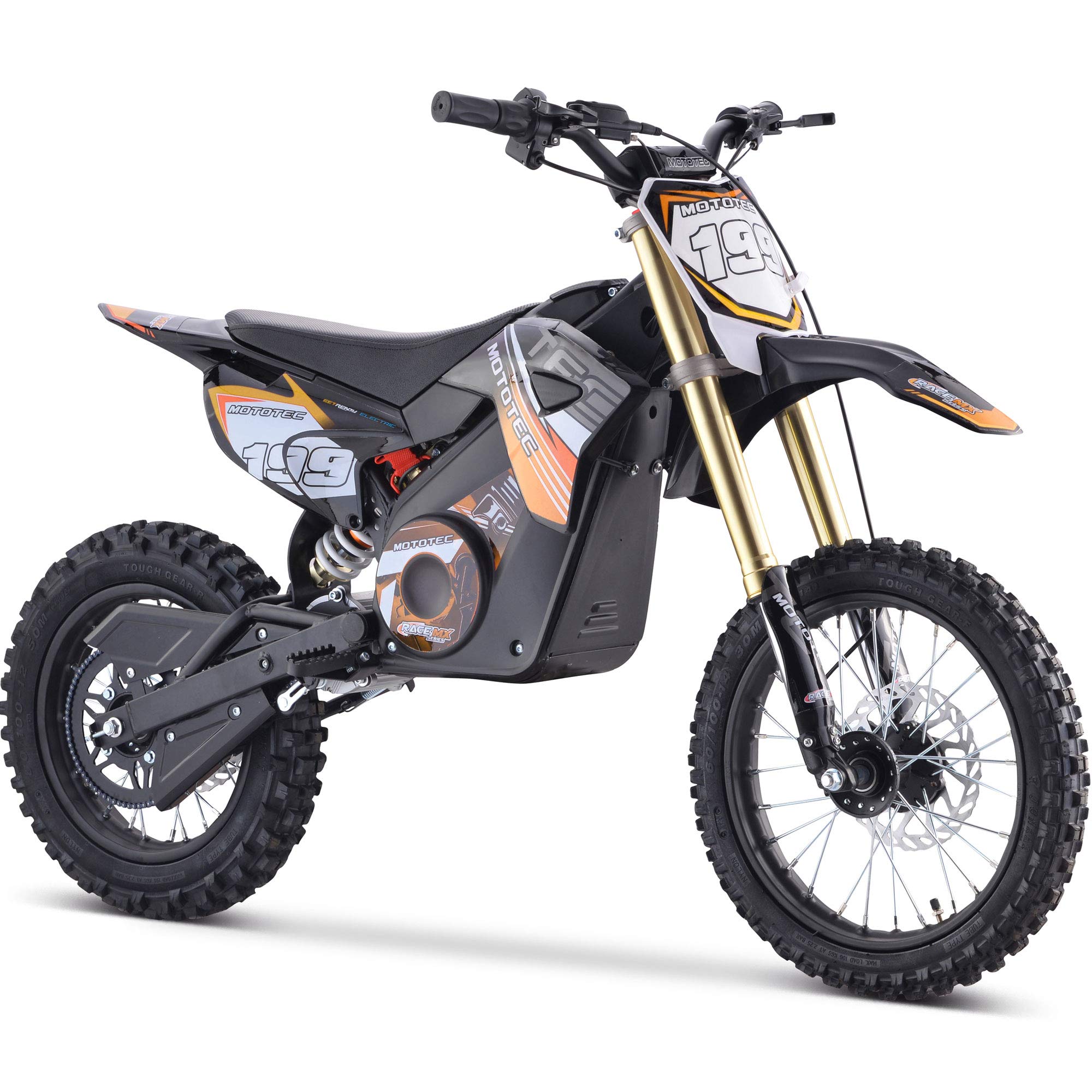 MotoTec Sepeda Motor Trail Listrik 48v Pro 1600w Lithiu...