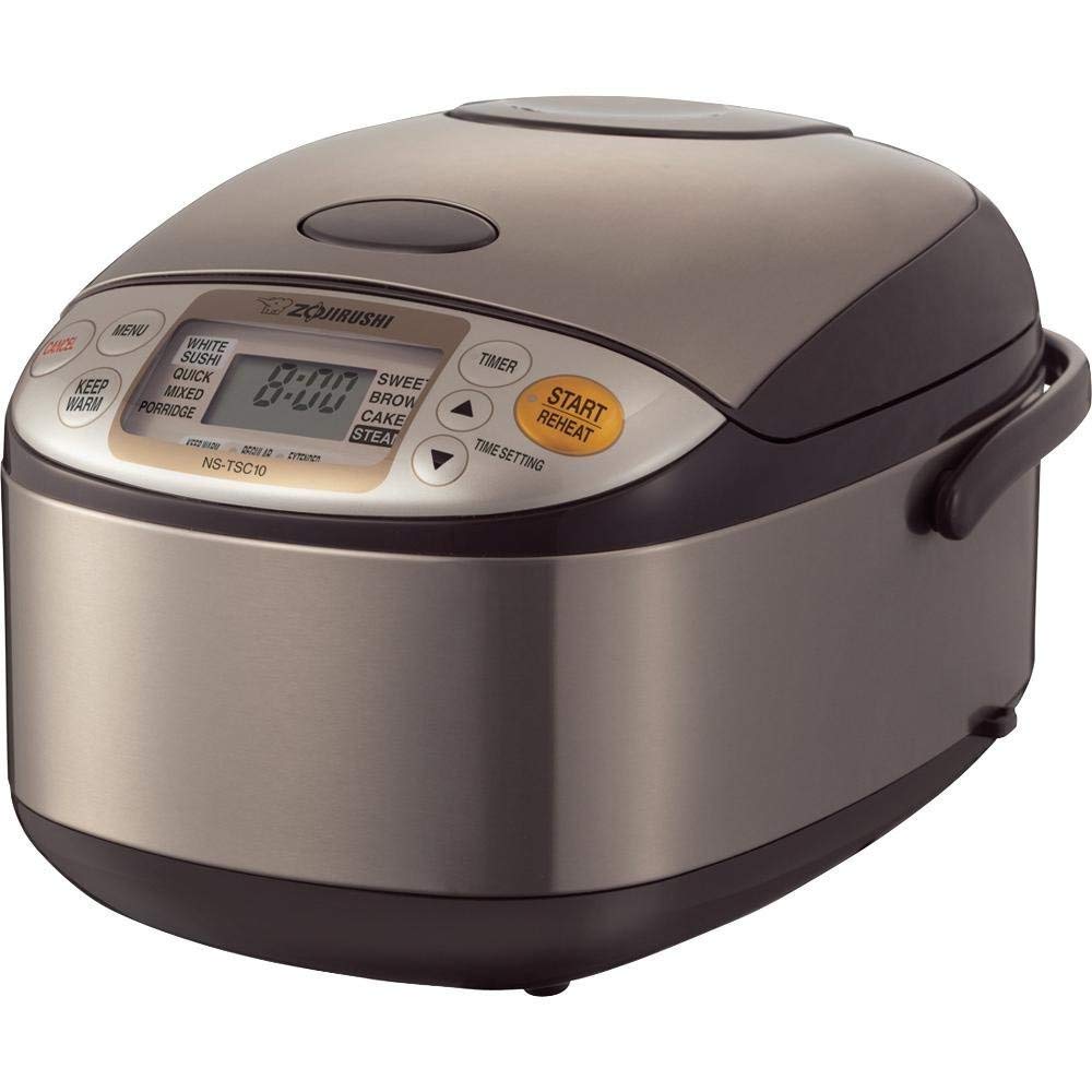 Zojirushi Micom Stainless Brown 5.5-Cup Rice Cooker dan Warmer - NSTSC10